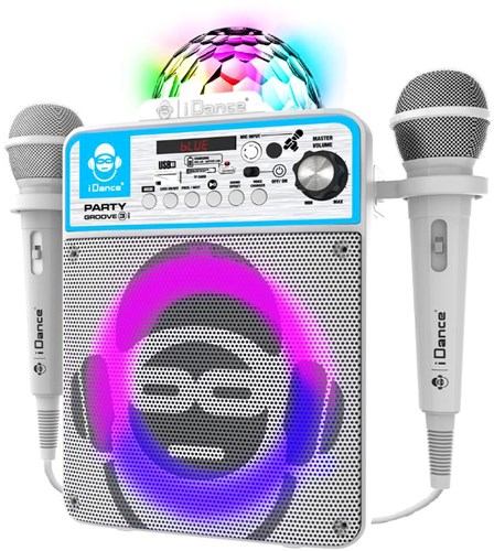 Idance partybox groove karaoke machine met 2 microfoons-3