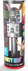 iDance Bluetooth Mikrofon Karaoke Silber mit LED und Lautsprecher