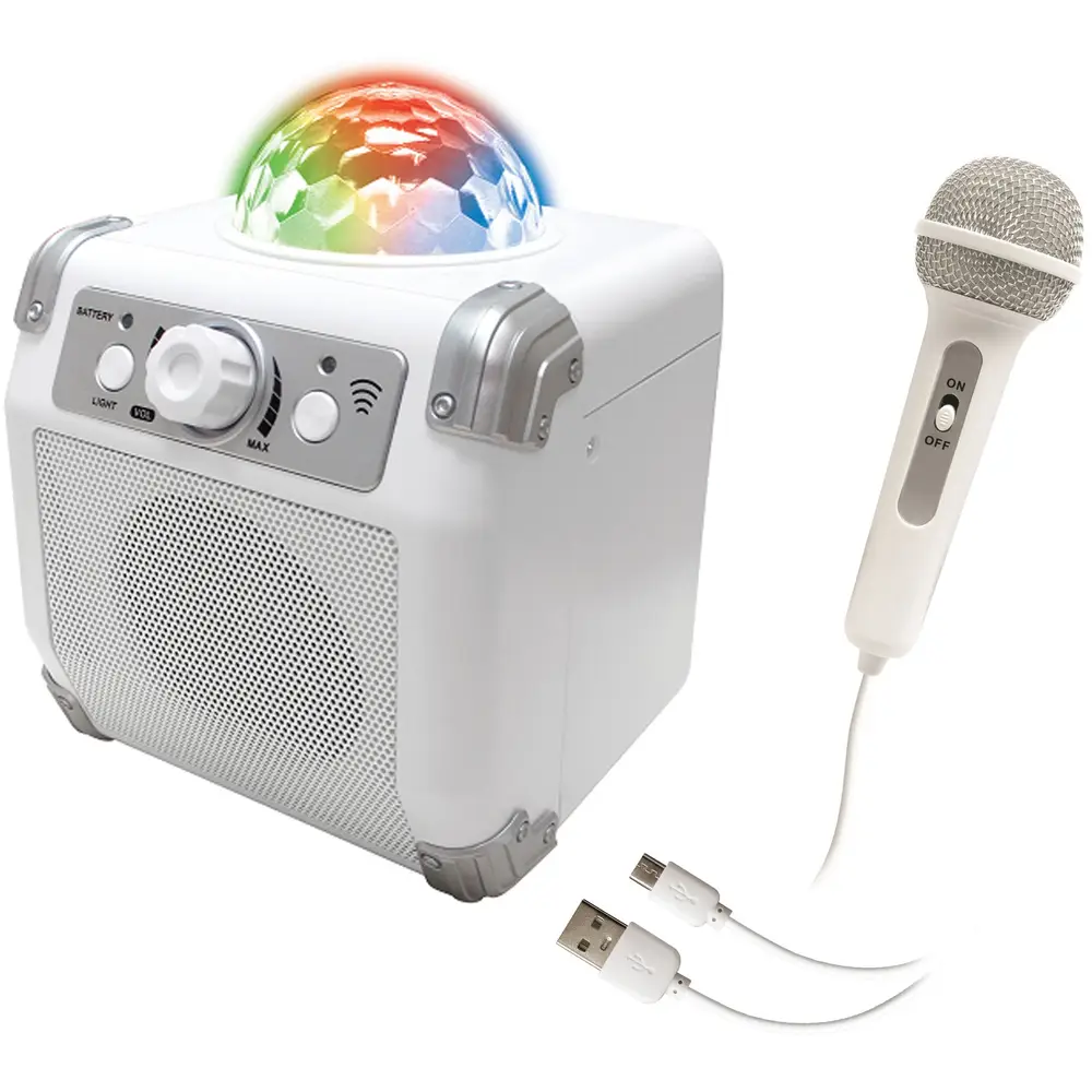 Vedes Karaoke-System Disco mit Bluetooth und Discokugel Beleuchtung
