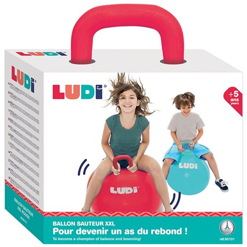 Ludi Hüpfball XXL rot - Spielzeug Hüpfball für Kinder 55 cm-3