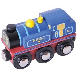 BigJigs Holzeisenbahn Bluebell - Spielzeuglokomotive für Kinder