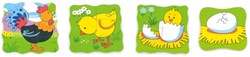 Viga Toys Wachstumspuzzle Huhn 4 Schichten 18x18x1,3cm. 3+