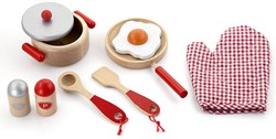 Viga Toys Küchenset rot 9-teilig. 3+