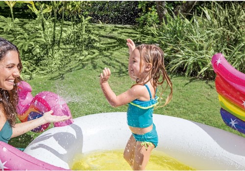 Intex Aufblasbarer Kinderplanschbecken Regenbogen Einhorn-3