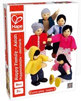 Hape Puppenhaus Familie asiatisch Holzpuppen Set für Rollenspiel-3