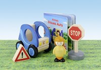 Hape Holz Stadtauto mit Fahrer - Lernspielzeug Auto für Kinder-3