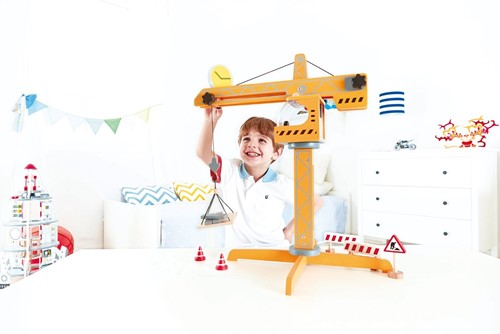 Hape Holz Baukran Spielzeug - Crane Lift für Kinder-3