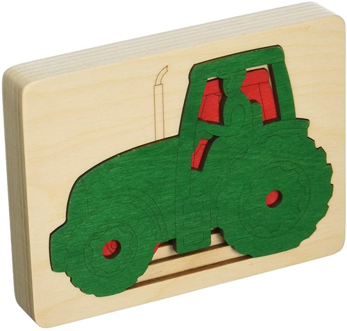 Hape – E6513 – George Luck – Puzzle – fünf Traktoren in Einem – 6-teilig