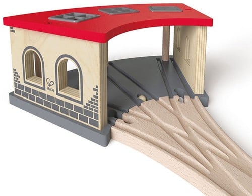 Hape Holz Eisenbahn Großer Lokschuppen
