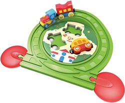 Hape Holz Eisenbahn Schienen-Puzzle