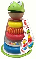 Hape E0457 - Stapel Frosch, Motorik-und Lernspielzeug zum Sortieren und Stapeln-2