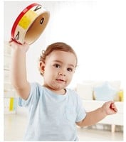 Hape Buntes Tamburin von Hape | Holztamburin Trommel für Kinder, Musikinstrument für Kinder ab 12 Monaten-3