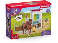 schleich HORSE CLUB Paardenbox met Hannah en Cayenne 42710