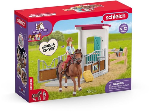 schleich HORSE CLUB Paardenbox met Hannah en Cayenne 42710