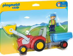 Playmobil 1.2.3 Traktor mit Anhänger