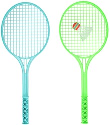 Badminton Spielzeug Set junior mit Schlägern und Shuttle multicolor