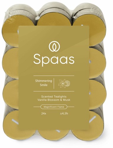 Spaas Duft-Teelichter Shimmering Smile 24 Stück - lange Brenndauer-2