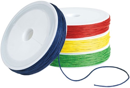 Colorations Baumwollschnur Set - 4 Farben gewachstes Garn 100 Meter kreativ