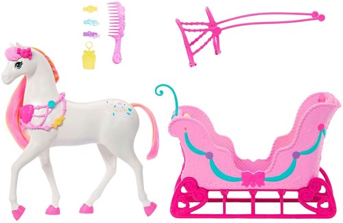 Barbie Nutcracker Land Of Sweet Horse And Sled-3