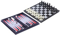 Engelhart Games Schach Backgammon Reisespiel magnetisch klappbar 25x25 cm-3