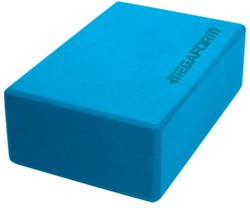 Megaform Yoga Block Blau - Klassischer Yoga Block für Übungen und Unterstützung