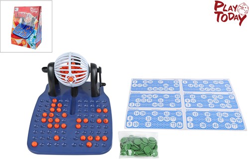 Van Manen Bingotrommel Spielzeug 90 Zahlen und Spielkarten