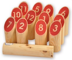 HOT Games Kubb Spiel Kiefernholz Fotobox Outdoor Gesellschaftsspiel