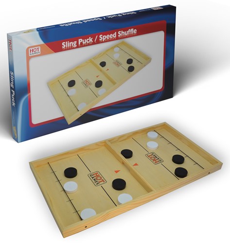 HOT Games Sling Puck Spiel groß 54 x 27 cm.