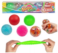 Fun Squishy Anti-stress Bal, 5st.