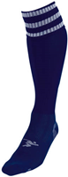 Precision Fußball Socken Junior Navy/Weiß - 3 Stripe Pro - Atmungsaktiv