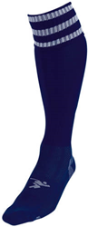 Precision Fußball Socken Junior Navy/Weiß - 3 Stripe Pro - Atmungsaktiv