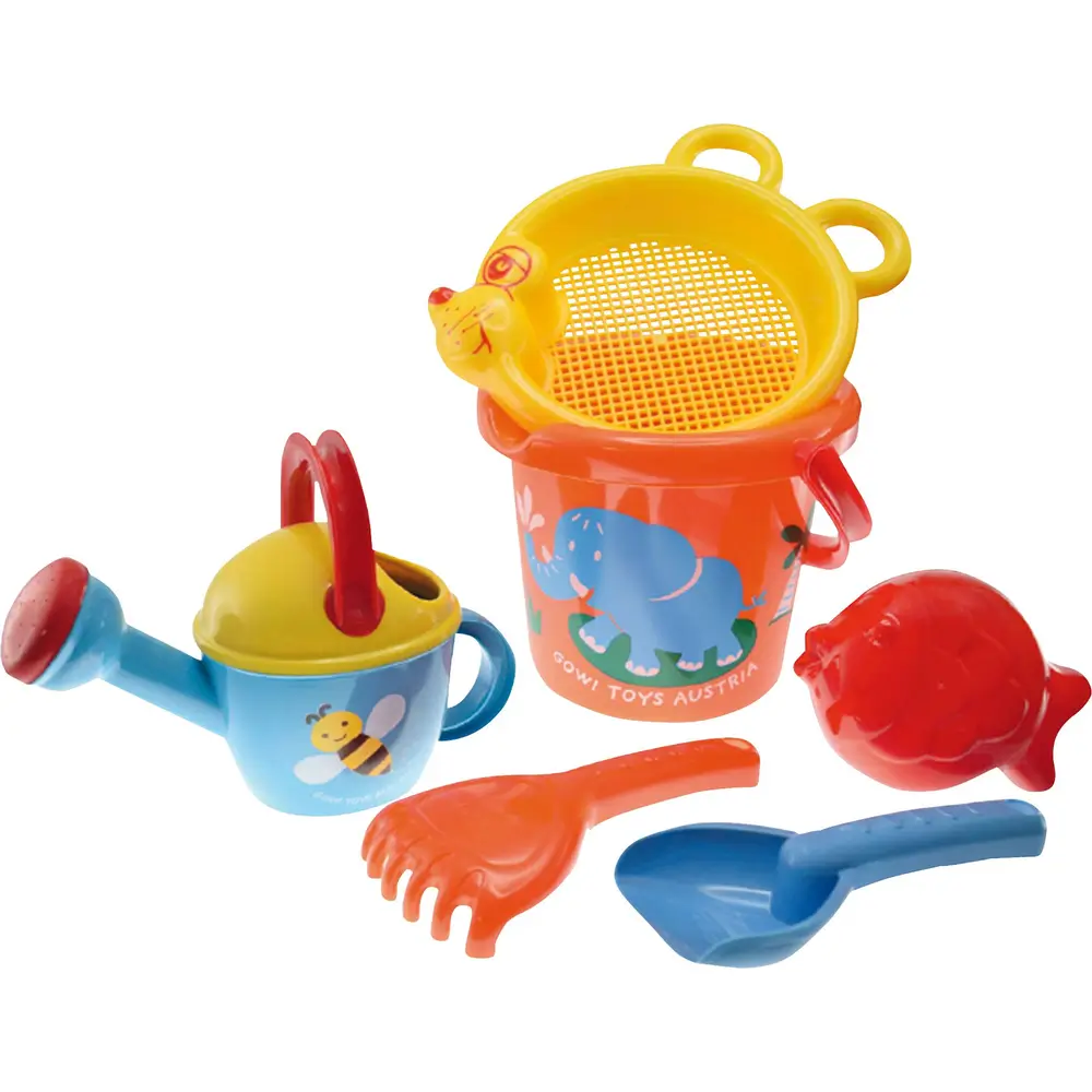 Gowi Sandspielzeug Set Eimer und Zubehör für Outdoor-Spaß