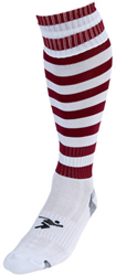 Precision Fußballsocken Junior weiß-bordeaux Sportstrümpfe Komfort