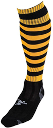 Precision Fußballsocken Pro Hooped Erwachsene schwarz-gelb Sport