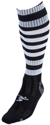 Precision Fußballsocken Pro Hooped Schwarz-Weiß Erwachsene Sport