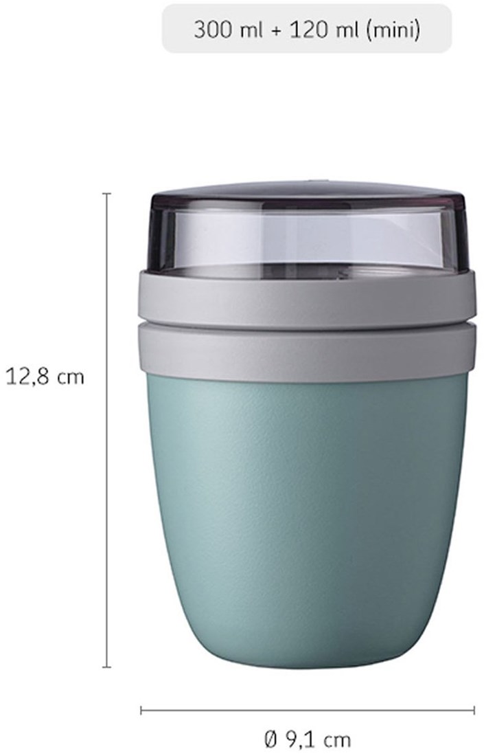 Mepal Lunchpot Ellipse mini - Joghurt und Müsli Becher - Nordic black