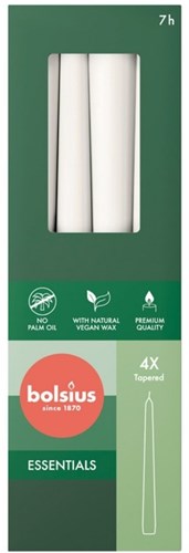 Bolsius Tafelkerzen Gotisch Cloudy White 4 Stück veganes Wachs-3