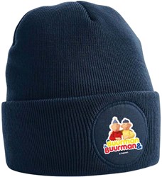 Buurman en Buurman Beanie Mütze blau mit Logo - warme Wintermütze
