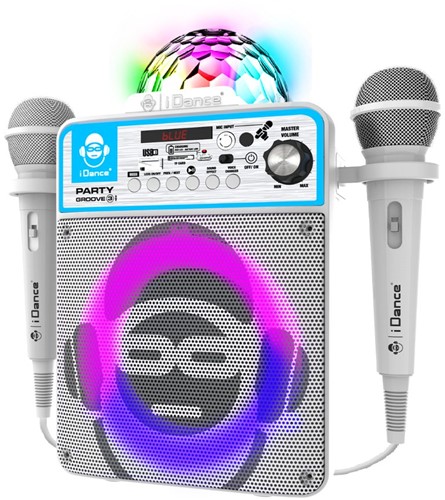 Idance partybox groove karaoke machine met 2 microfoons