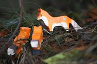 Lilu Holz Fuchs Welpe FSC handbemalt Spielzeug 9cm - Waldtiere-3
