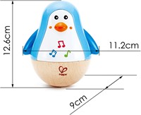 Hape Stehauf-Pinguin | Farbiger Stehauf-Pinguin mit Melodie, Stehauf-Spielzeug für Kinder im Alter von 6 Monaten und älter-2