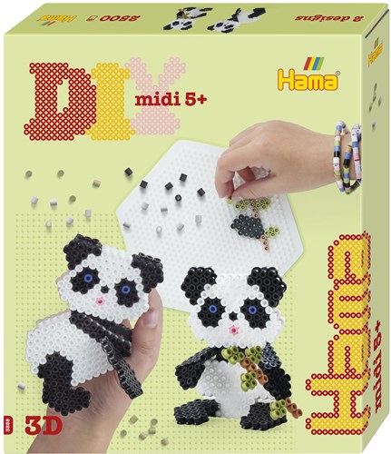Hama strijkkralen 3D panda set 2500 delig