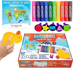 Zimpli Kids Badefarben Spielset - Kreatives Badespielzeug für Kinder