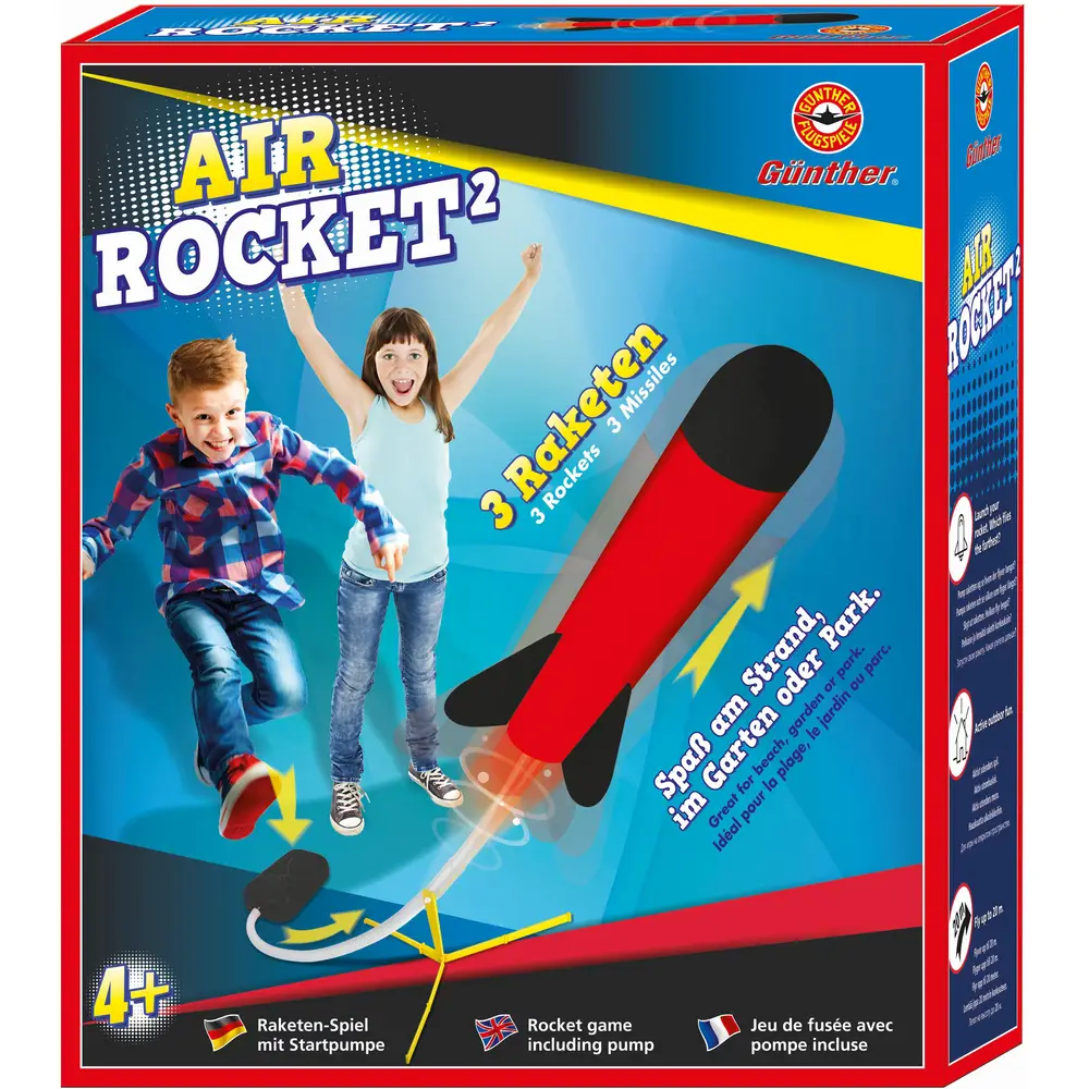 Günther Raketenspiel Air Rocket - Schaumstoff Luftraketen für Kinder