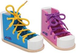 Small Foot  -  Houten Rijgschoenen, 2st.