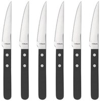 Amefa Steakmesser Set schwarz - 6 Stück - Edelstahl - Pizza Messer-2