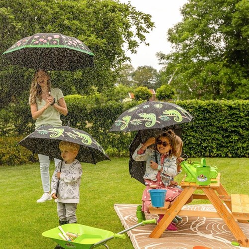Esschert Design Kinderschirm Chamäleon farbwechselnd magisch Regenschirm-3