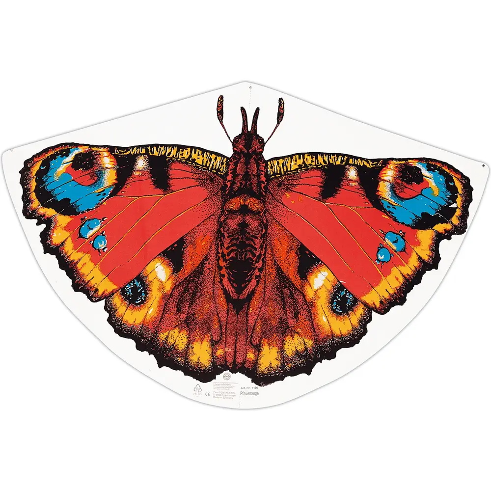 Günther Drachen Schmetterling - bunter Einleiner für Kinder 92x62cm