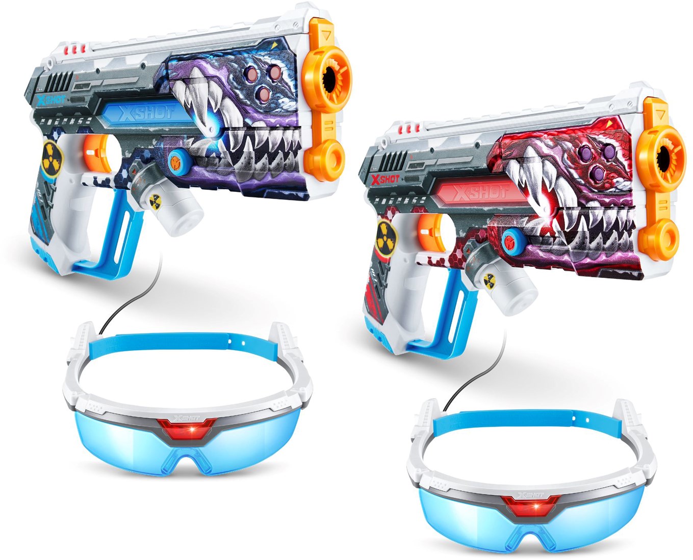 Zuru Laser Tag Spielzeug X-Shot Skins Laser 360 Set mit 2 Blastern