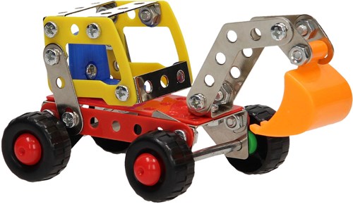 Konstruktionsset Bagger mit 95 Teilen - pädagogisches Metallspielzeug-3